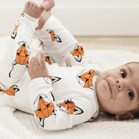 Fox print baby romper/all-in-one, organic cotton, 0-2 years | Tobias & the Bear official, eco-friendly, unisex baby clothing