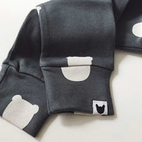 Monochrome/grey baby leggings, bear print, organic cotton, 0-6 years | Tobias & the Bear official, organic, eco-friendly, unisex baby & kidswear